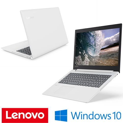 מחשב נייד "15.6 Lenovo IdeaPad 330-15 81DE00Q9IV i5-8250U בצבע לבן, כונן 1TB + 128GB SSD, זכרון 8GB ומ.גרפי Intel 620